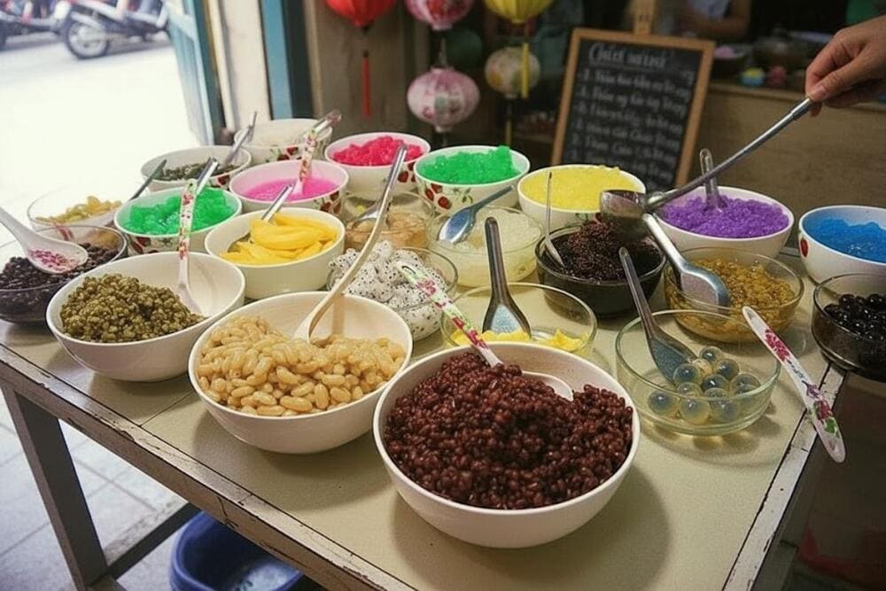 Những m&oacute;n ch&egrave; truyền thống hấp dẫn du kh&aacute;ch thưởng thức.